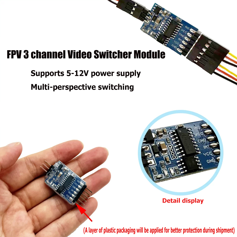 5.8G 3 Channel Video Switcher  - огляд і ціна Drone Receiver